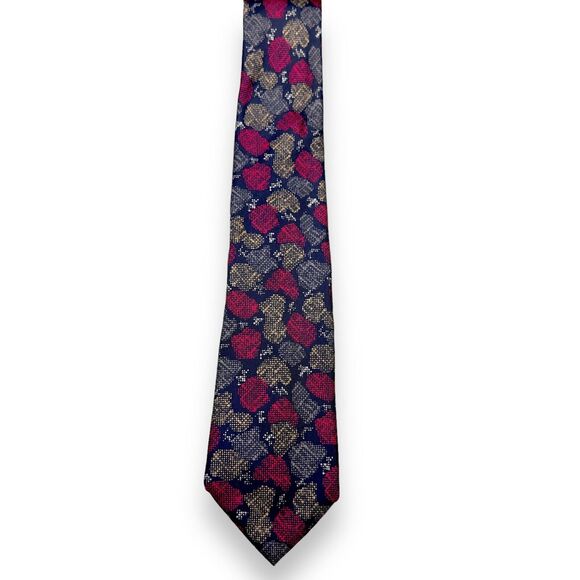 Enrico Coveri Mens Vintage Silk Dress Tie Made in Italy Abstract Floral 59" 3.5" - Picture 4 of 10